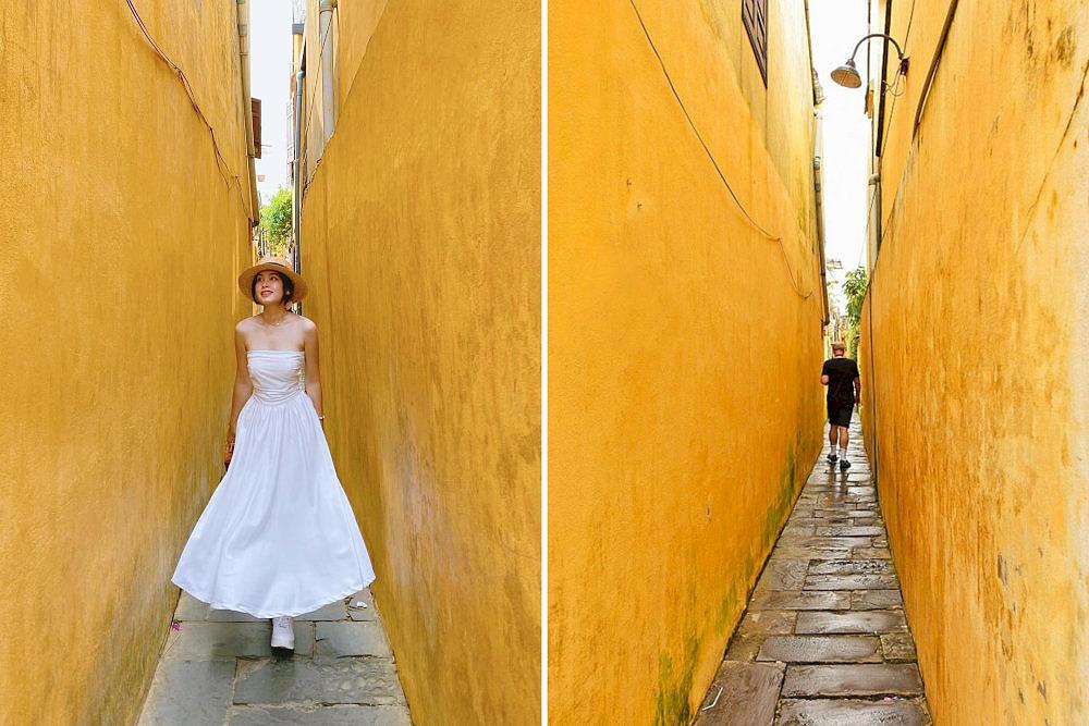 The romantic vibe of hidden alleyways with iconic yellow walls